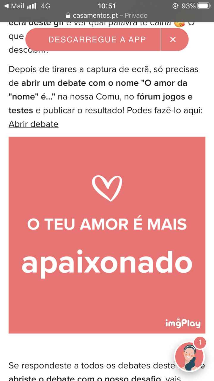 O teu amor é mais.... DESAFIO! 13