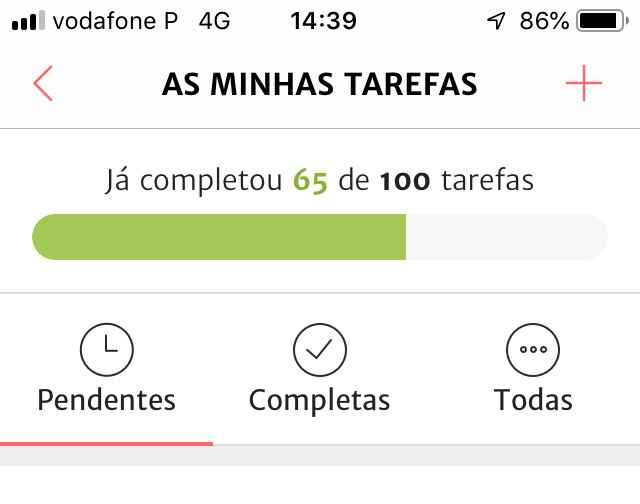 Quantos checks já completaram? - 1