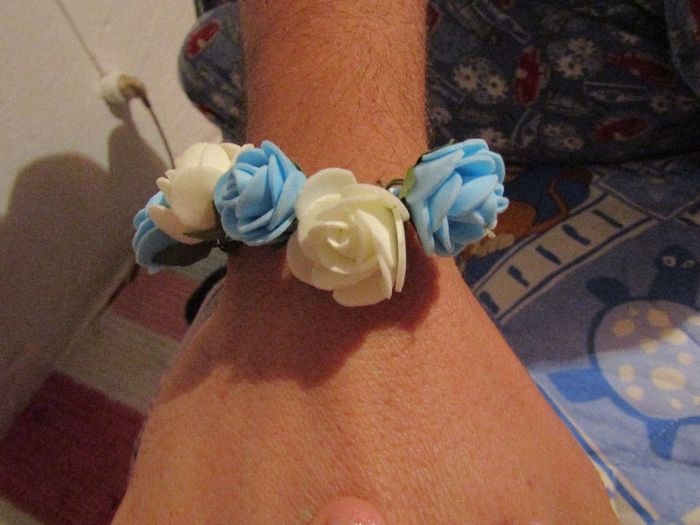 Primeira tentativa de corsage para damas de honor