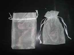 Saco de organza  branco
