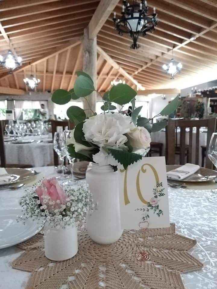 centros de mesa...resultado de meses de trabalho...tudo feito por nós