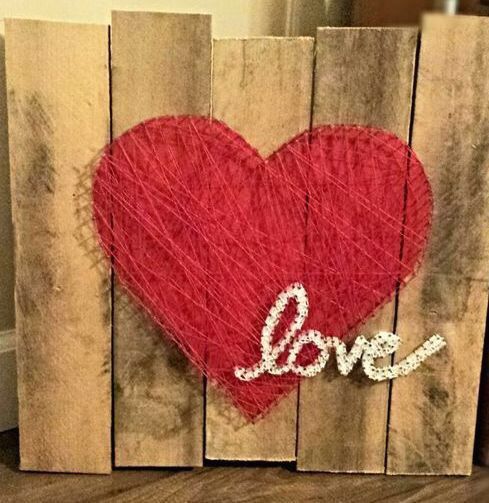 Quadro com linhas e pregos 1