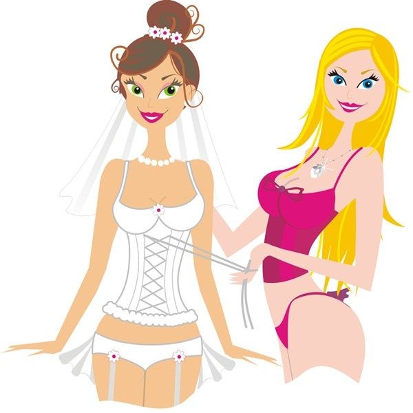 Imagem para crachá amigas noiva