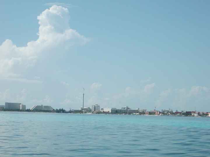 Cancun Visto do mar