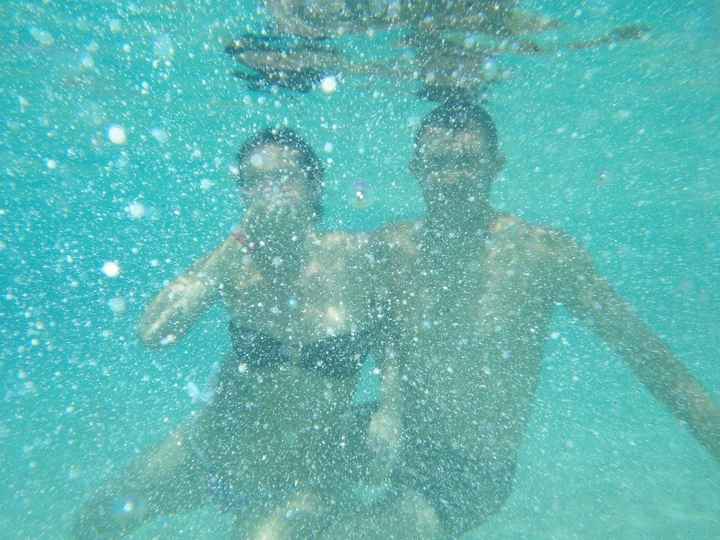 Brincadeiras no mar