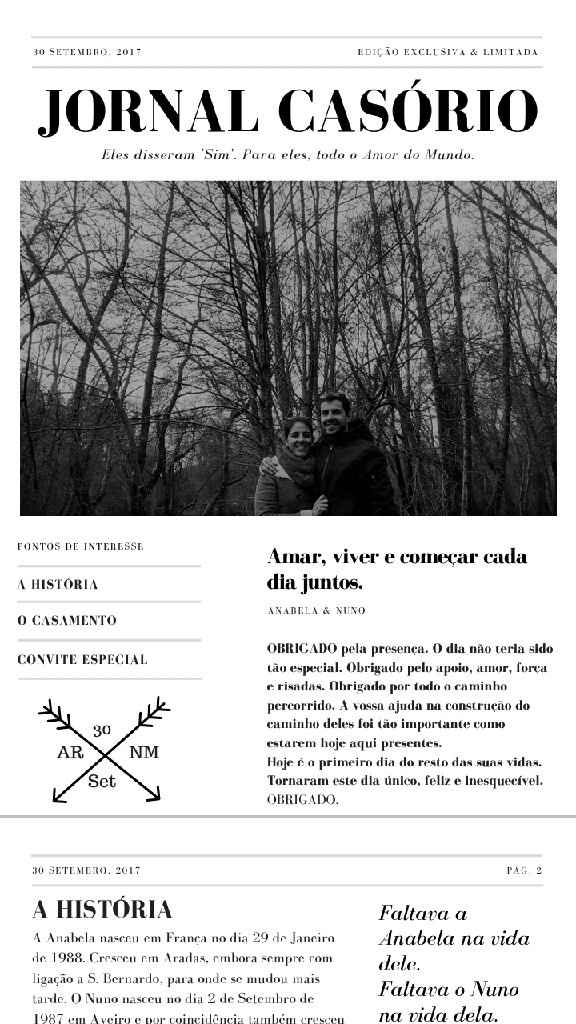 Jornal do casório - 1