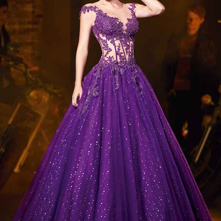 Vestido de noiva Roxo - 1