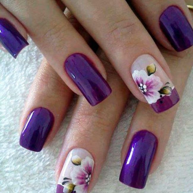 Maquiagem e manicure... Roxo 🌈 7