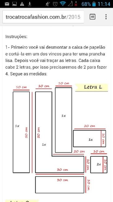 Letras grandes diy:instruções - 2