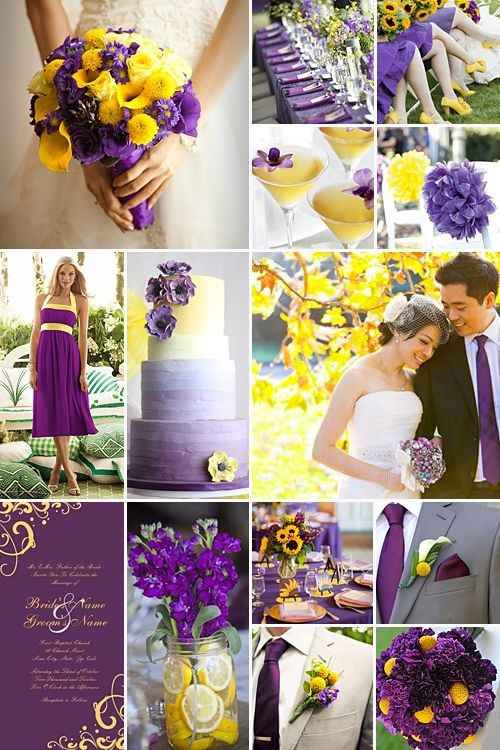 amarelo e roxo
