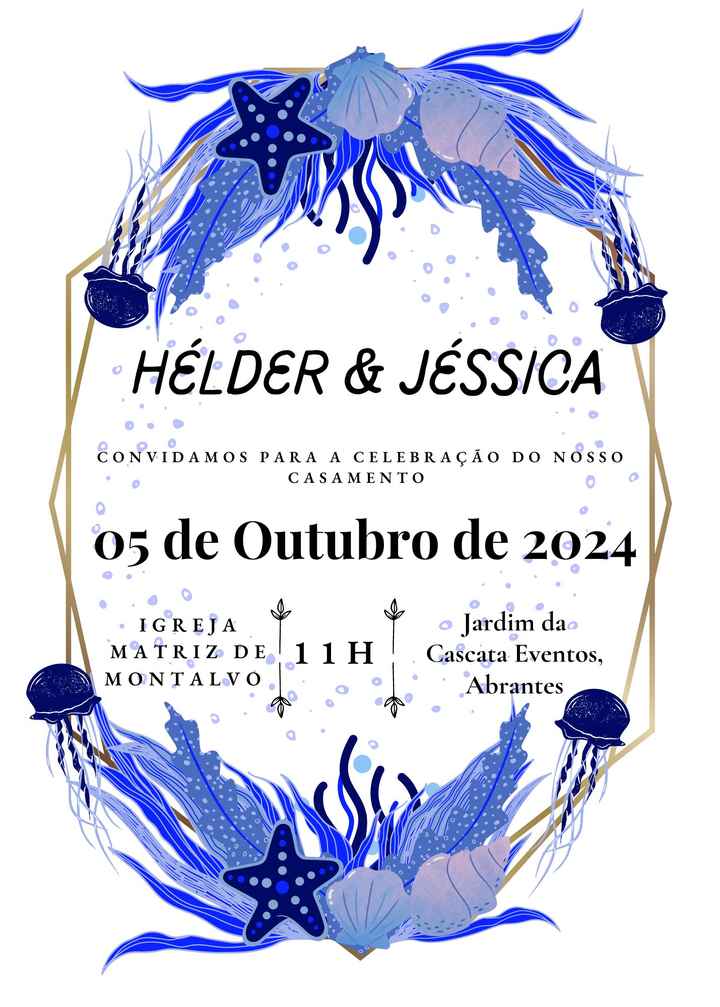 Convite do nosso casamento elaborado por mim - 1