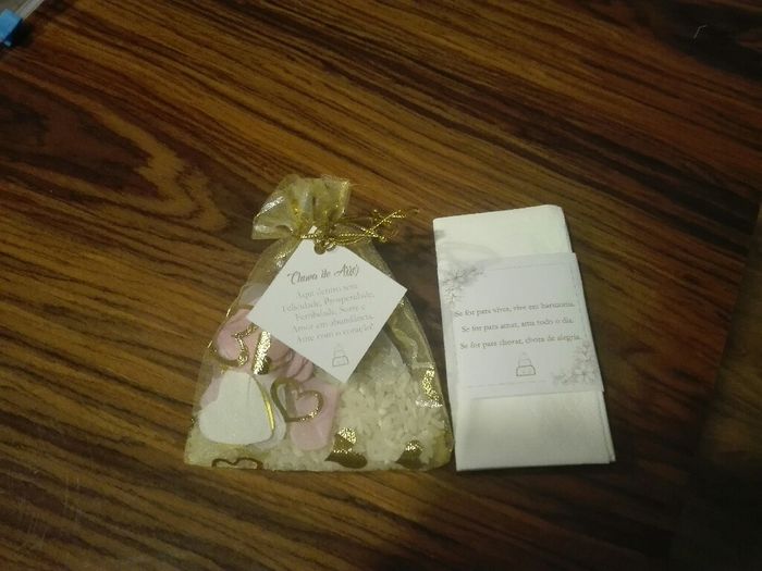 Os meus saquinhos de arroz e lenços - 1