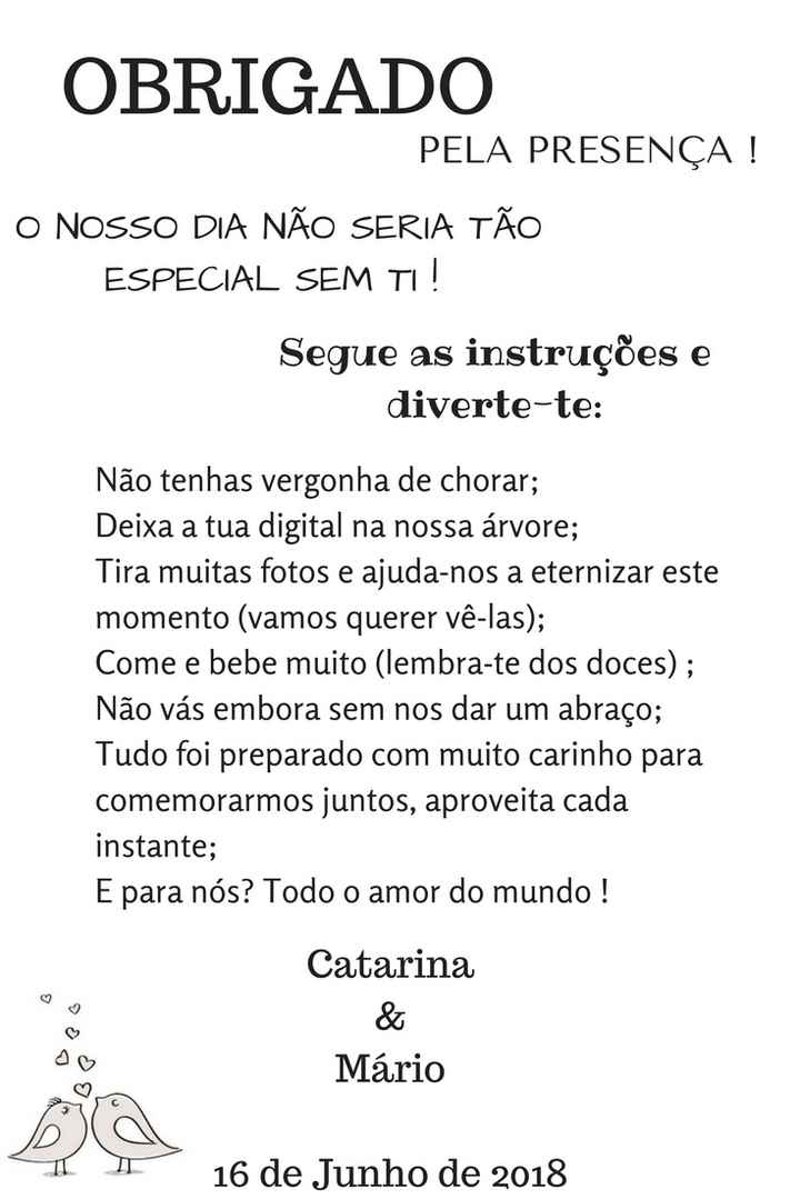 vamos colocar 1 por mesa