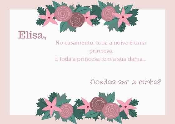 Convite dama de honor 