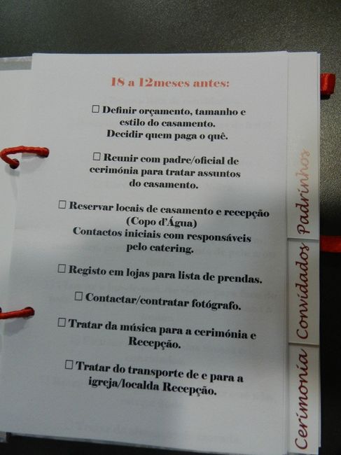 Agenda da noiva