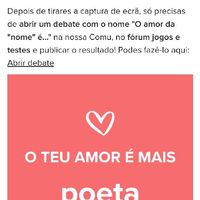 O teu amor é mais.... DESAFIO! - 1