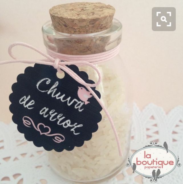 frasquinhos de arroz