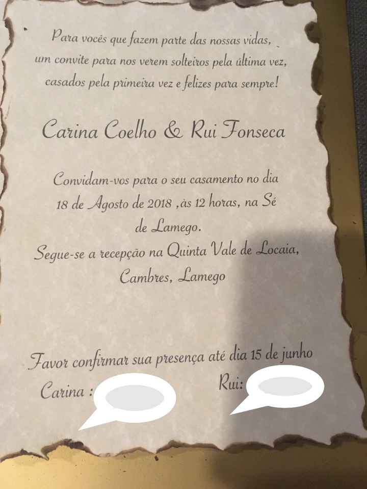 Convite queimado detalhe