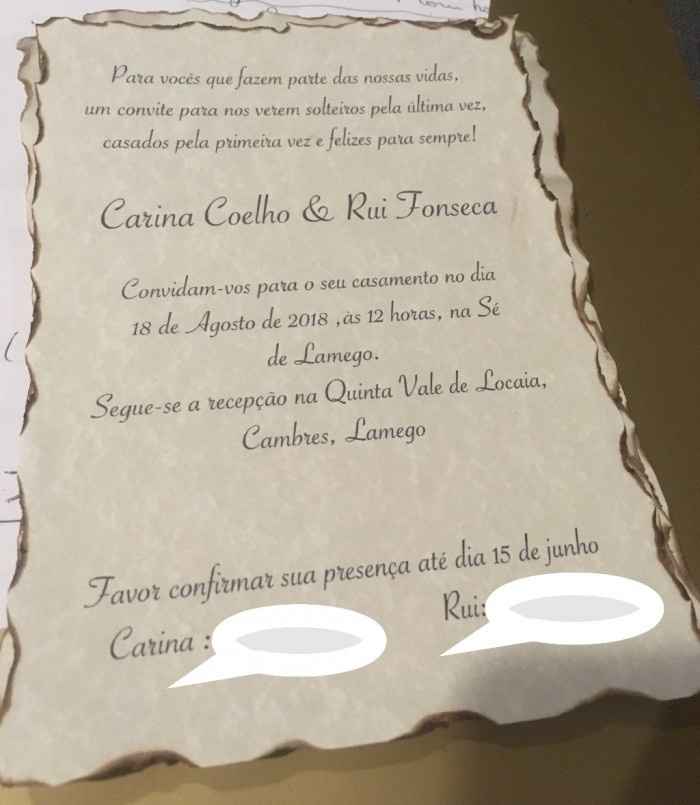 Convite casamento