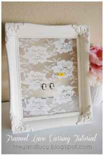 quadro de renda/tule para brincos