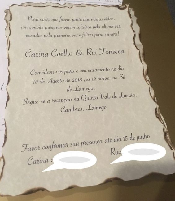 Convite casamento