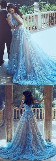 Inspirações :vestido de Noiva Azul 5