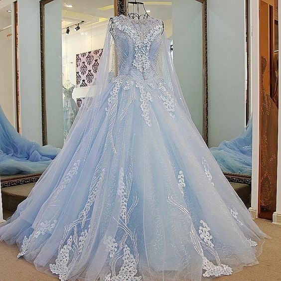 Inspirações :vestido de Noiva Azul 10