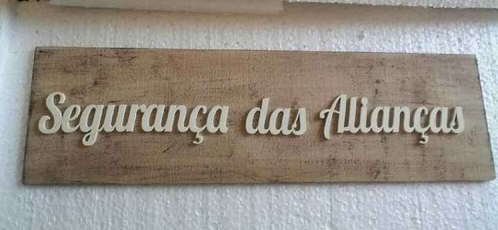 Porta alianças e placa check - 1