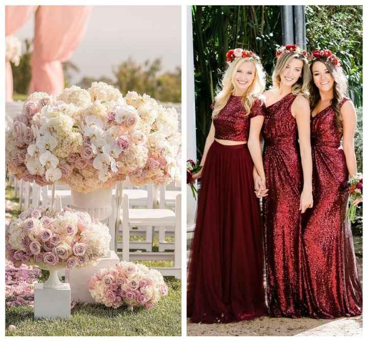 E. Damas de Honor de vermelho