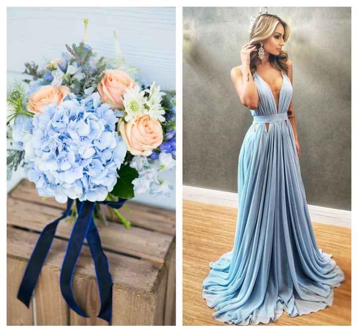 B. Damas de Honor de azul serenity