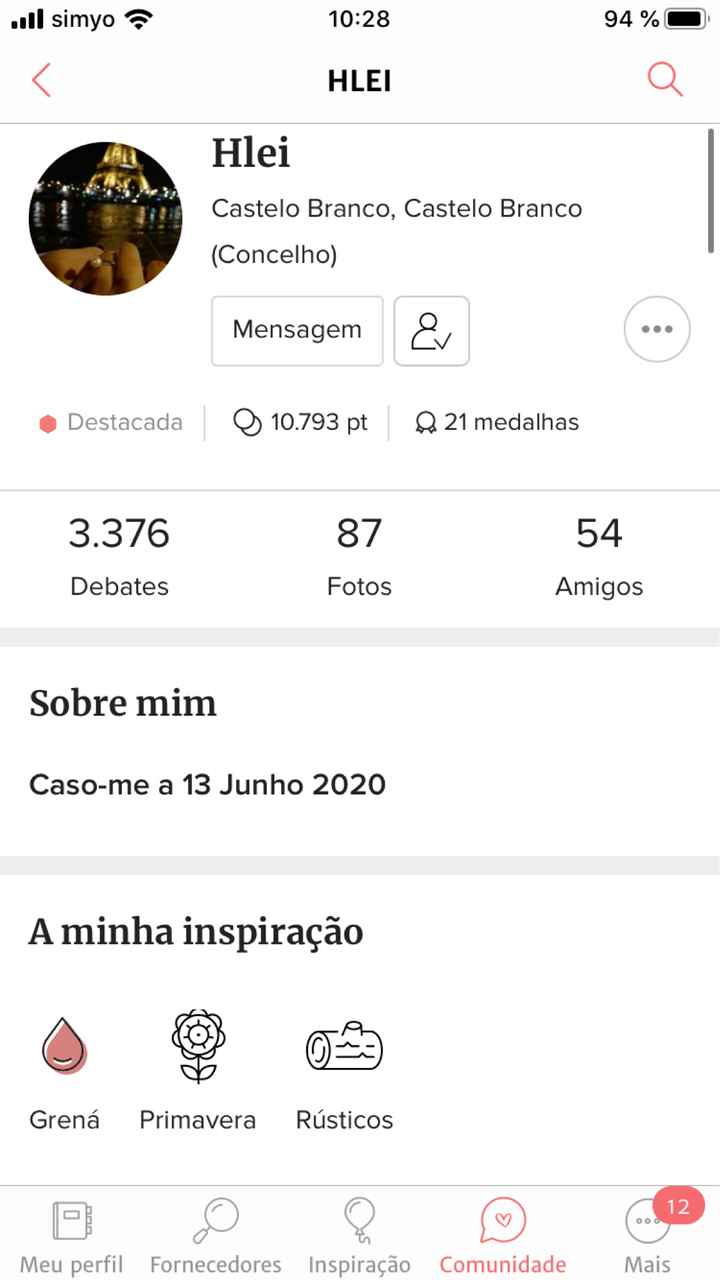 Como usar o mural e deixar posts/mensagens a outras noivinhas(os)? - 1