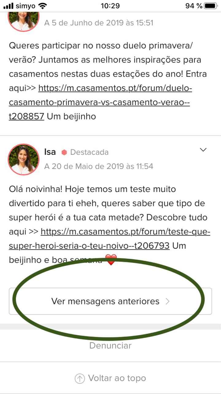 Como usar o mural e deixar posts/mensagens a outras noivinhas(os)? - 3
