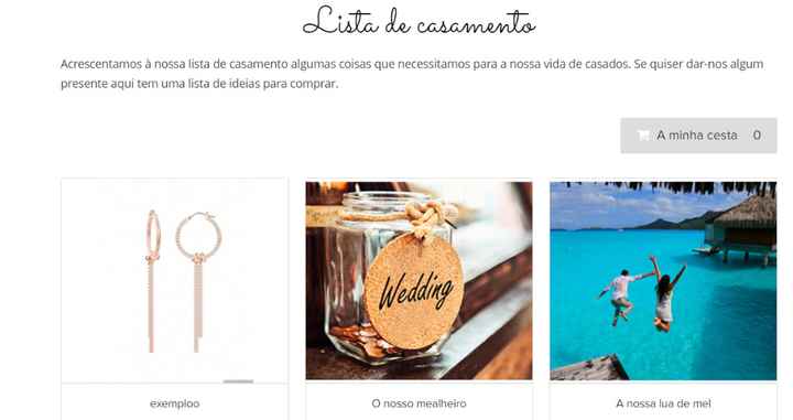 lista de casamento