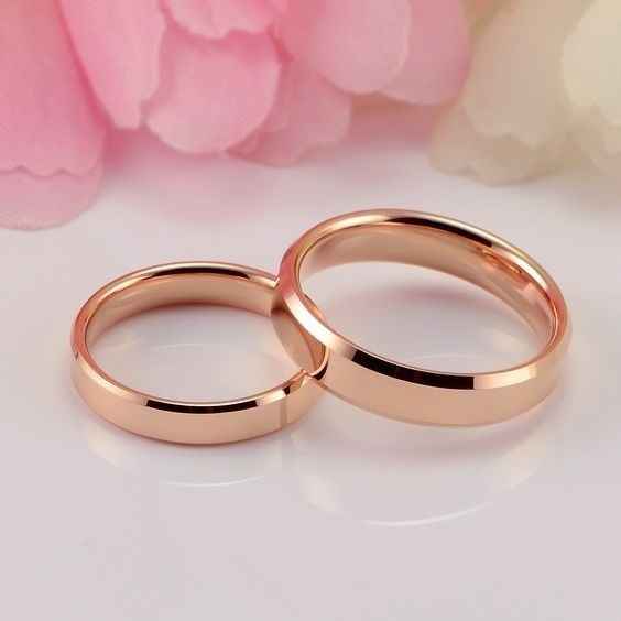 1. Alianças rose gold