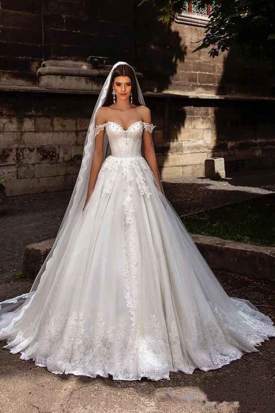 5 modelos "ombro a ombro" de vestido de noiva , qual escolhes? 😘 - 2