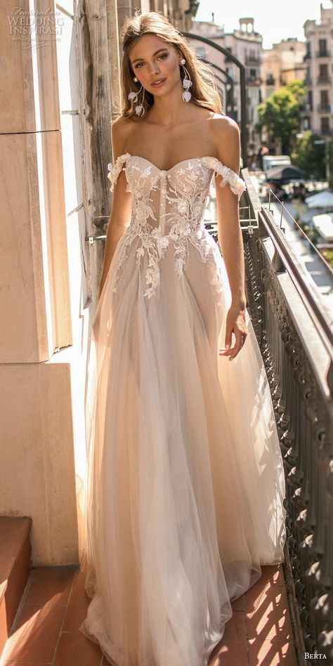5 modelos "ombro a ombro" de vestido de noiva , qual escolhes? 😘 - 4