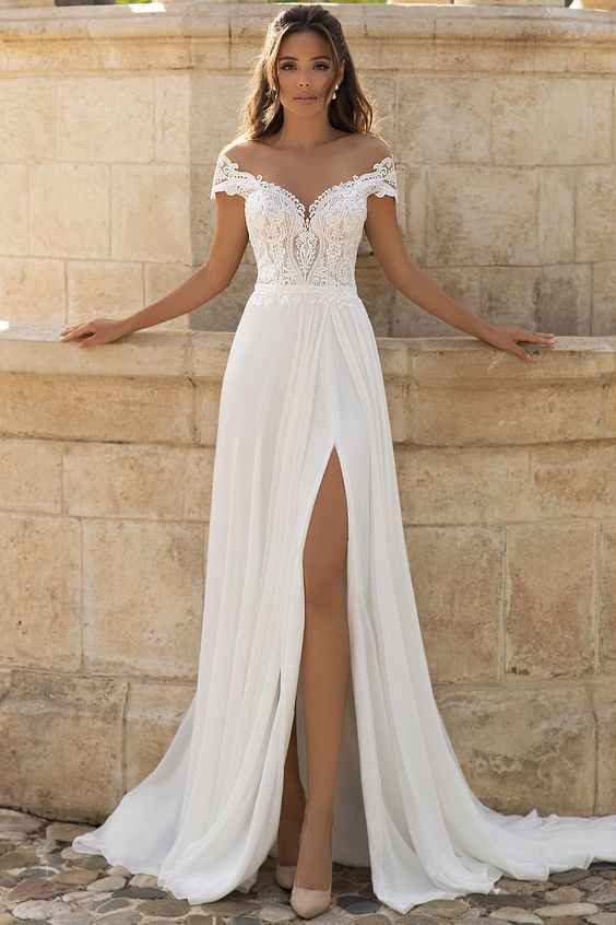 5 modelos "ombro a ombro" de vestido de noiva , qual escolhes? 😘 - 5