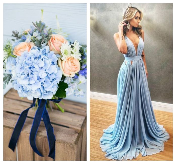 B. Damas de Honor de azul serenity