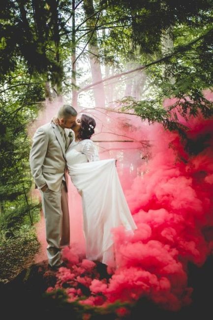 Fumo de cor: uma ideia original para o teu casamento 😍 2