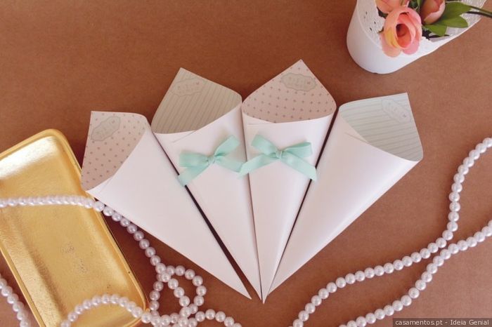 Dúvidas sobre o tema de casamento: Os cones de arroz 2