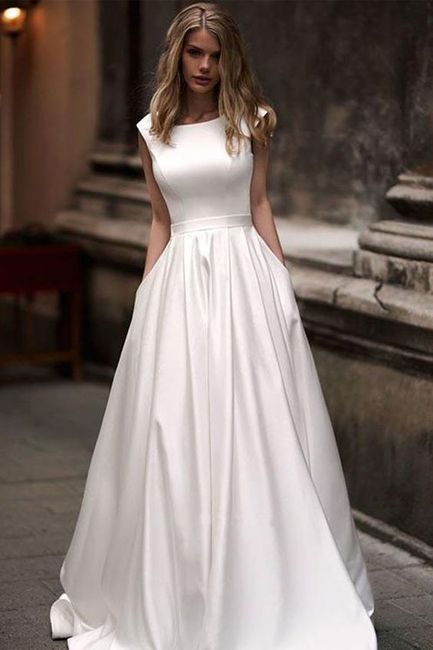 Vestido de noiva simples e liso: qual o teu favorito? 2