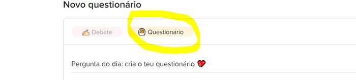 Pergunta do dia: cria o teu questionário 💖 1