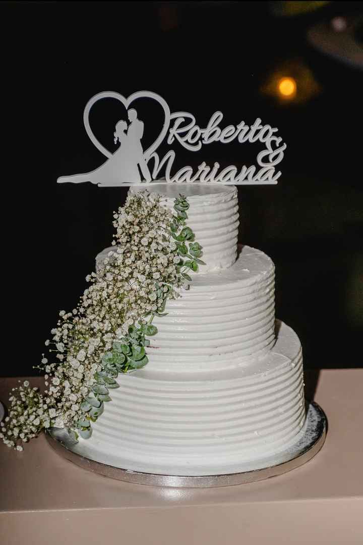 1 ano depois, o bolo de casamento - 2