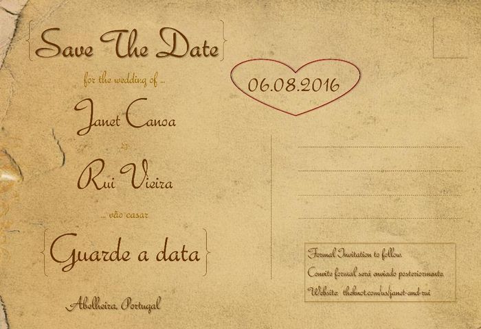 Save the date parte de atras