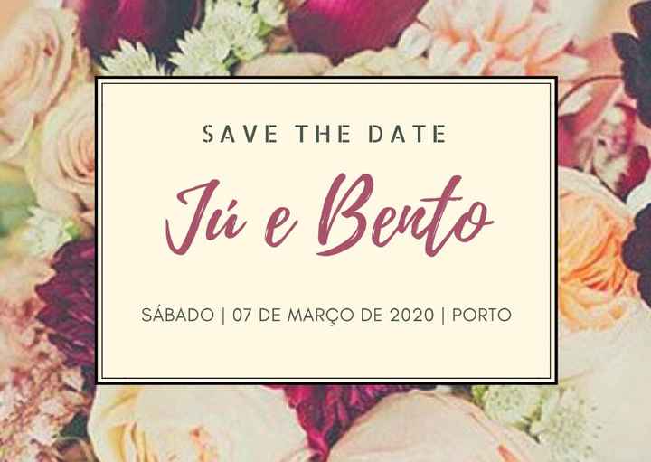Foto 1 - Convite com os tons prováveis do casamento