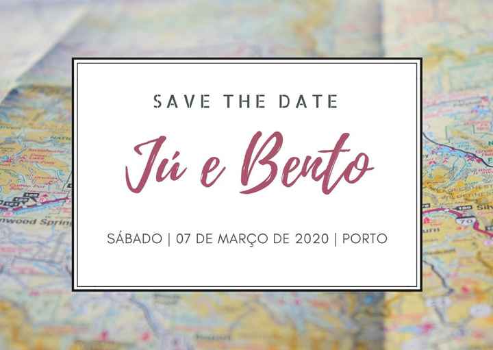 Foto 2 - Save the date com o tema viagens