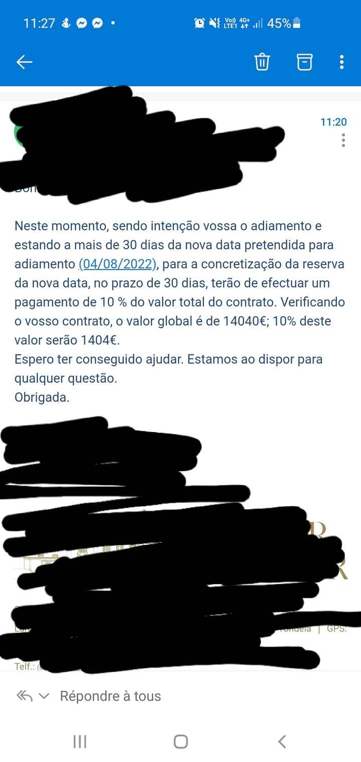 Adiamento de casamento para 2022 2