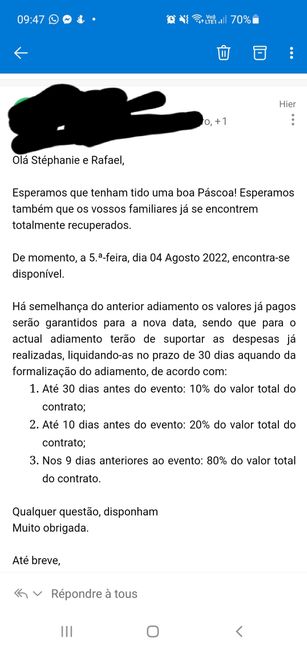 Adiamento de casamento para 2022 - 1