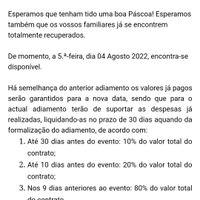 Adiamento de casamento para 2022 - 1