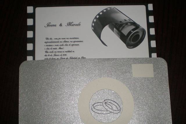 Convite com tema fotografia